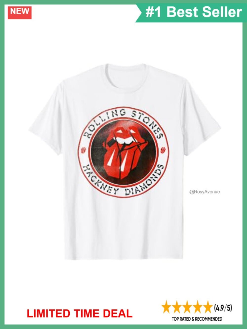 The Rolling Stones HD Circle Logo T-Shirt Classic Fit Band Merch - Picture 1 of 1